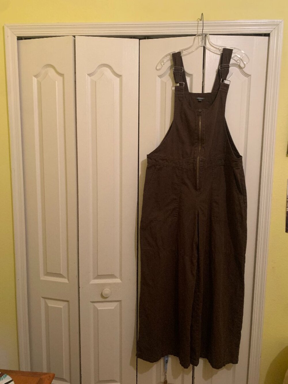 Wild Fable Dark Green Wide-Legged Overalls